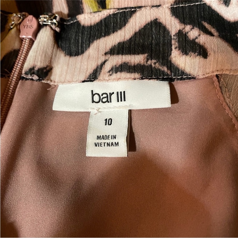 Bar III Zebra Print Chiffon Dress - Picture 12 of 14